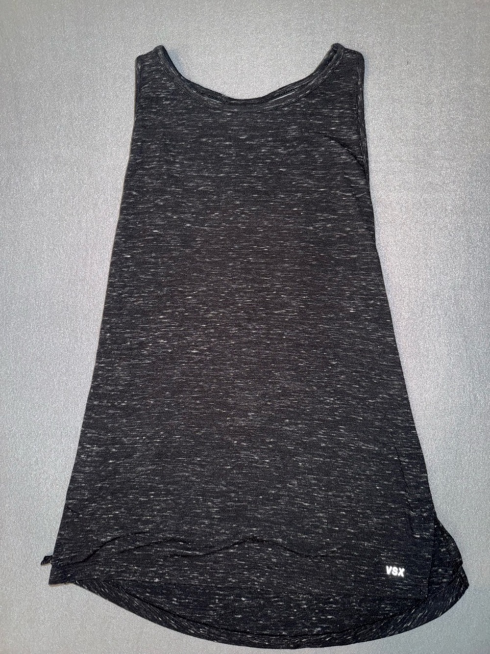 VSX Black Heathered Sports Tank with Subtle Speckle